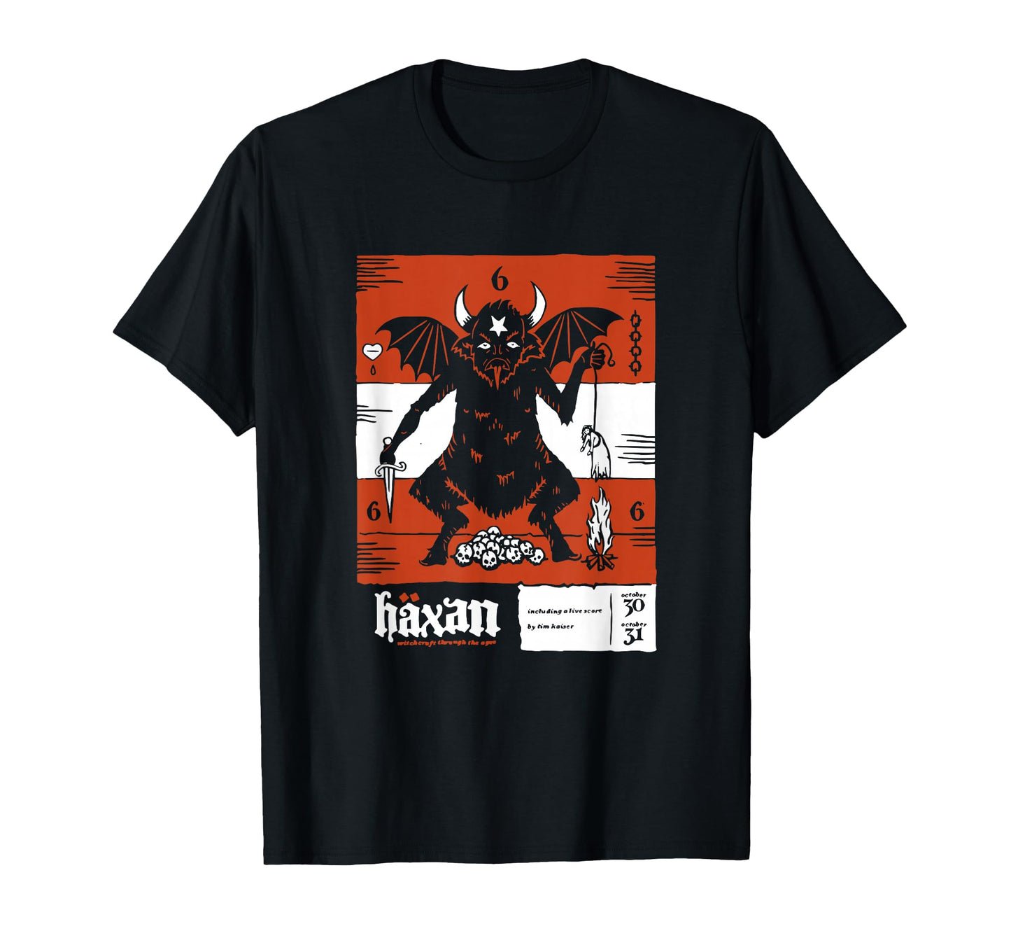 Häxan (1922) Movie Poster Devil Satan Sabbath Silent Film T-Shirt