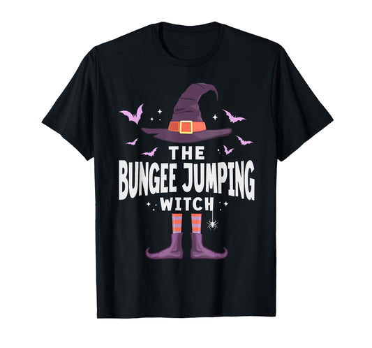 Bungee Jumping Halloween Witch Matching Costume T-Shirt