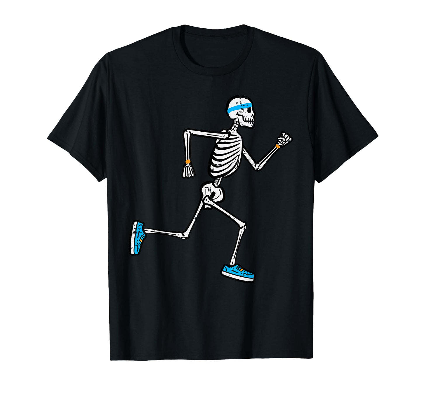 Halloween Skeleton Running Marathon Costume Men Women Kids T-Shirt