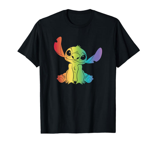 Disney Lilo & Stitch Rainbow Stitch Fill T-Shirt
