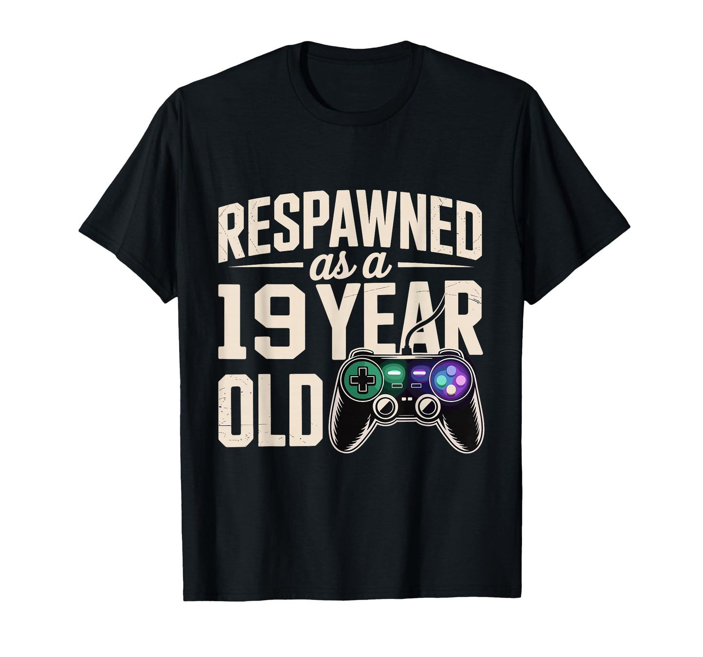 Boys 19th Birthday Shirt Boy 19 Year Old Birthday Gamer T-Shirt