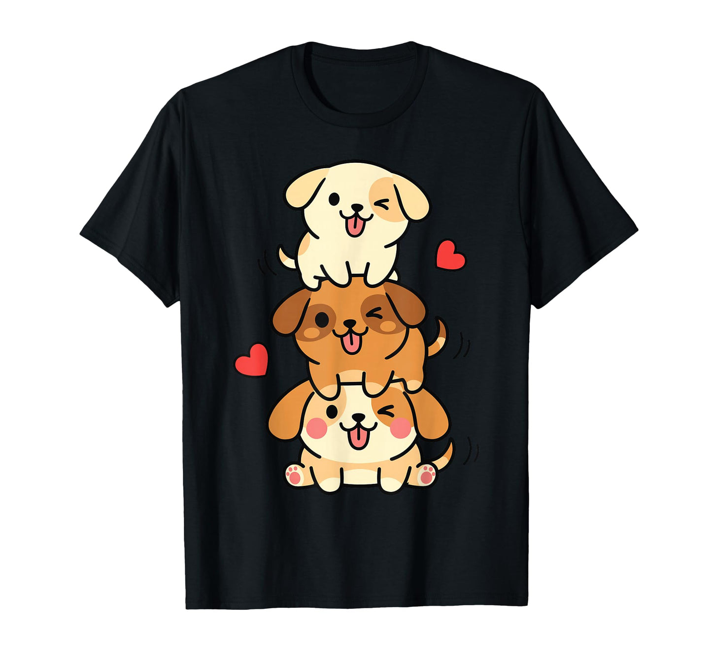 Cute Kawaii Puppies Graphic for Women Dog Lovers T-Shirt