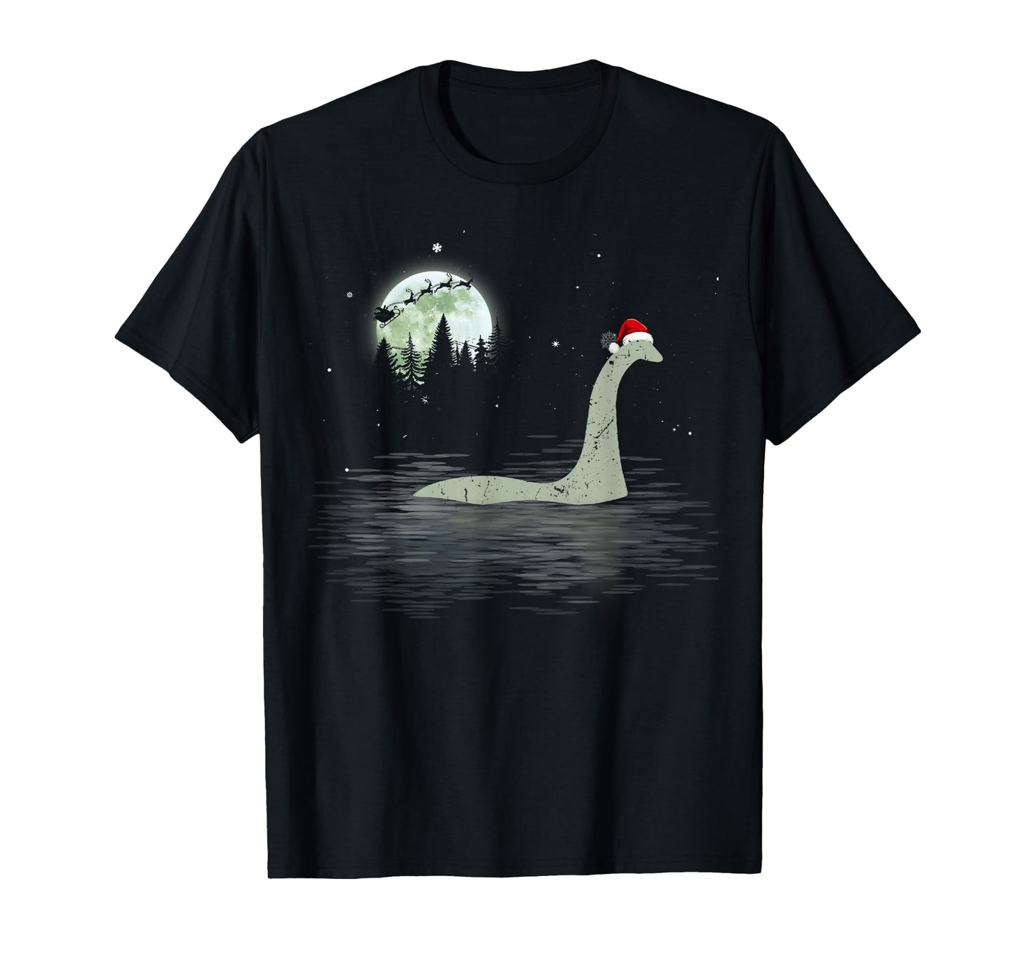 Loch Ness Monster Christmas Santa Nessie Xmas Pajamas T-Shirt