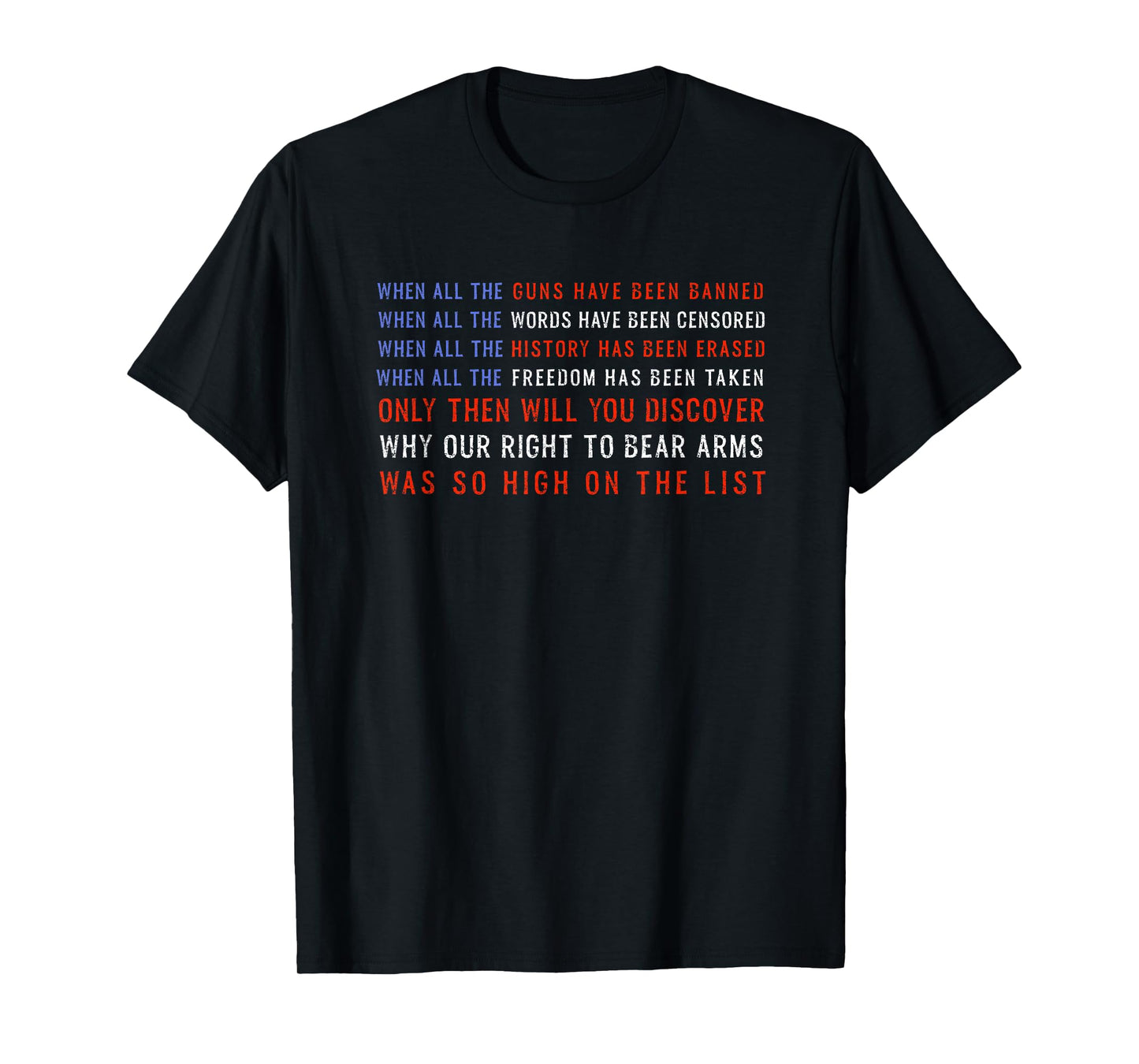 Gun Owner 2A Second Amendment Freedom Flag Quote T-Shirt