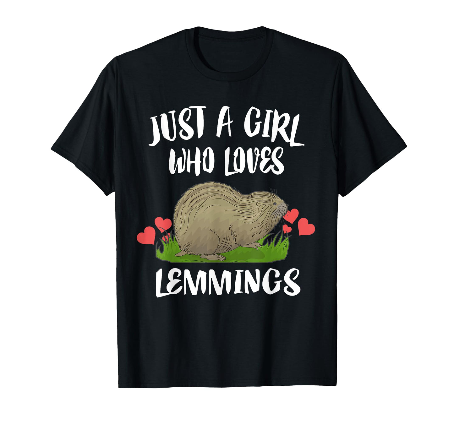Just A Girl Who Loves Lemmings Animals T-Shirt