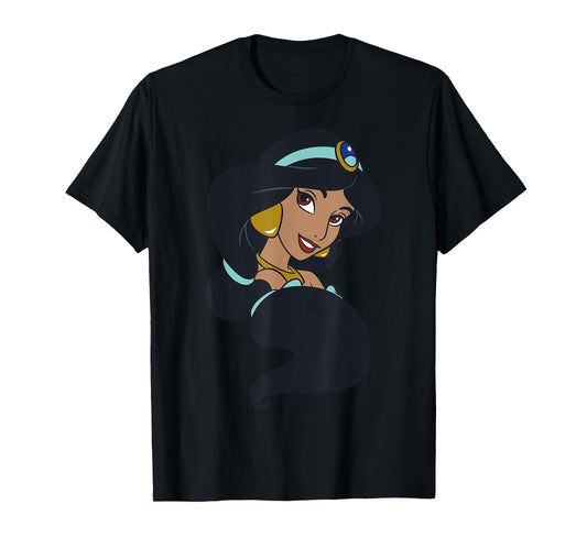 Disney Aladdin Jasmine Hair Swirl Big Portrait T-Shirt