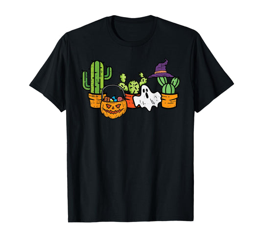 Halloween Cactus Succulent Plant Costume Men Women Kids Girl T-Shirt