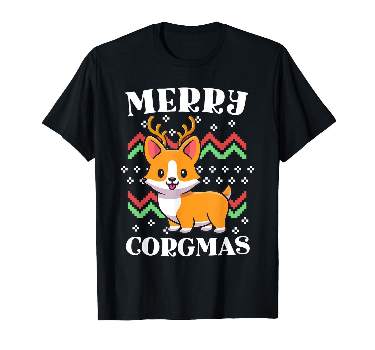 Merry Corgmas Kawaii Christmas Corgi Nerdy Ugly Christmas T-Shirt