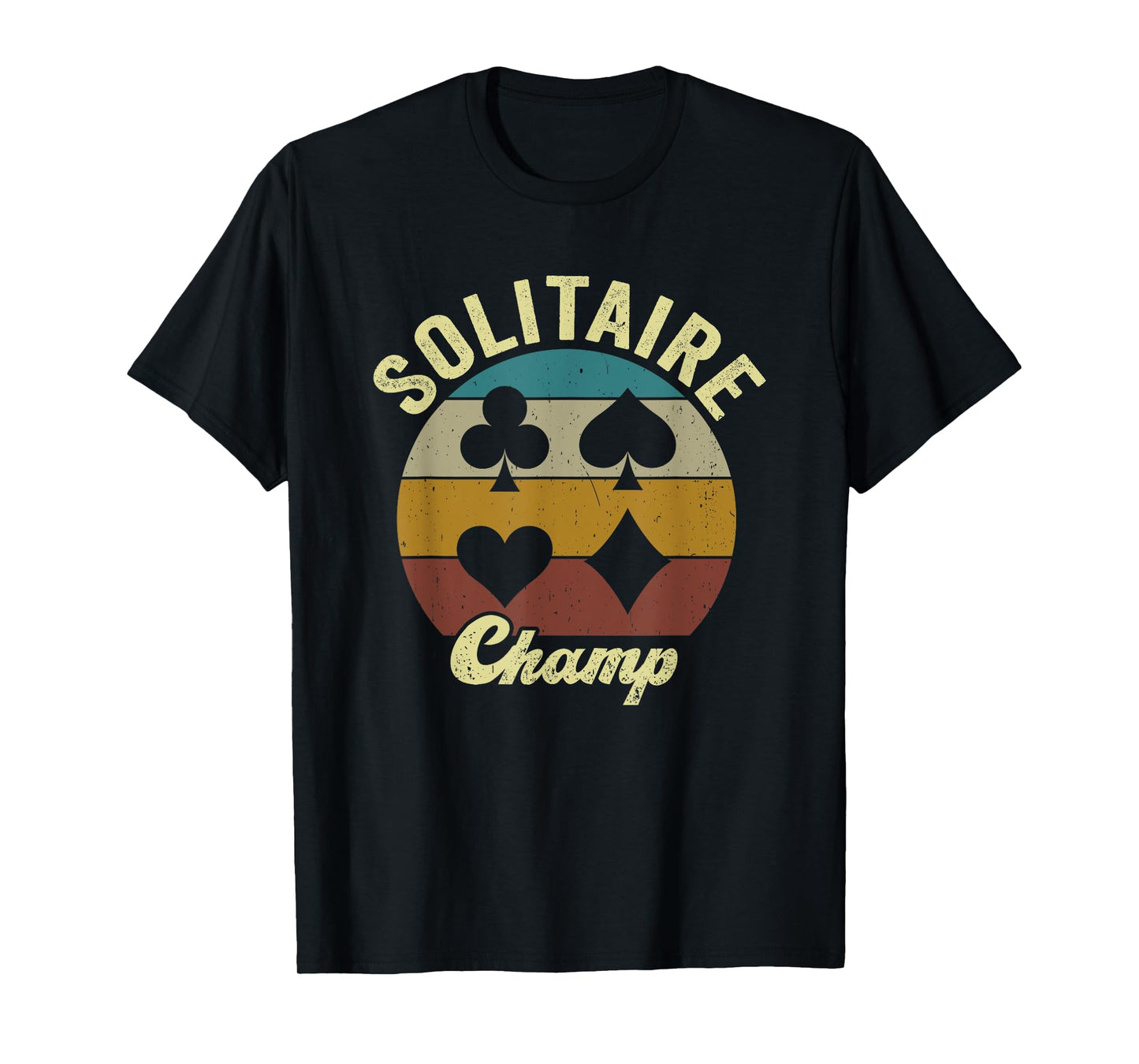 Solitaire Champ Solitaire Lover Funny Solitaire Card Game T-Shirt