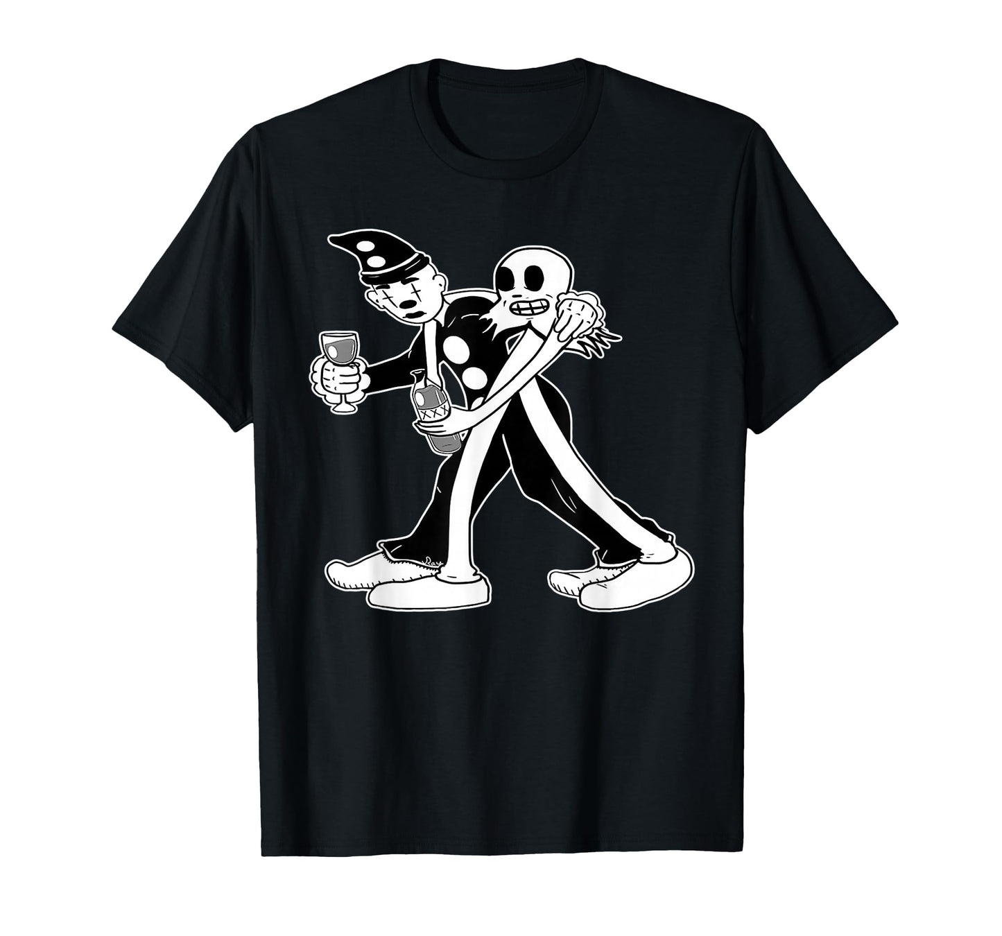Urban Empyre Koko the Clown Ghost Buddy Gothic T-Shirt, Small, Black