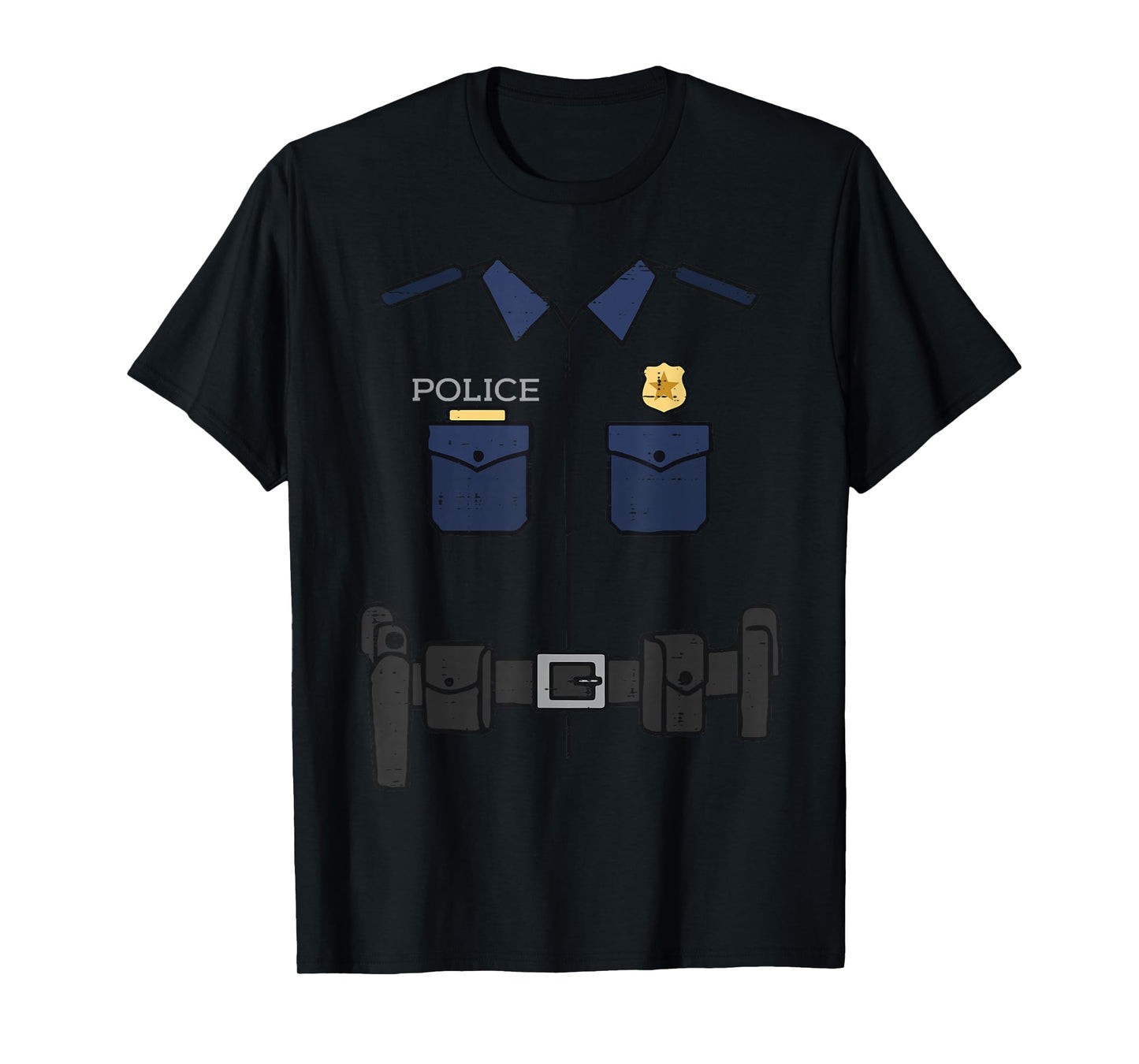 Halloween Police Officer Costume Cop Boys Kids Men Women T-Shirt