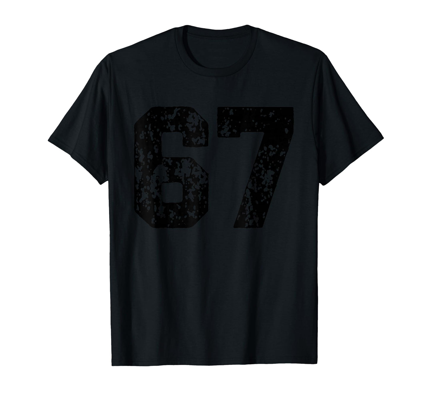 Number 67 Black Best Classic College Style Birthday Funny T-Shirt
