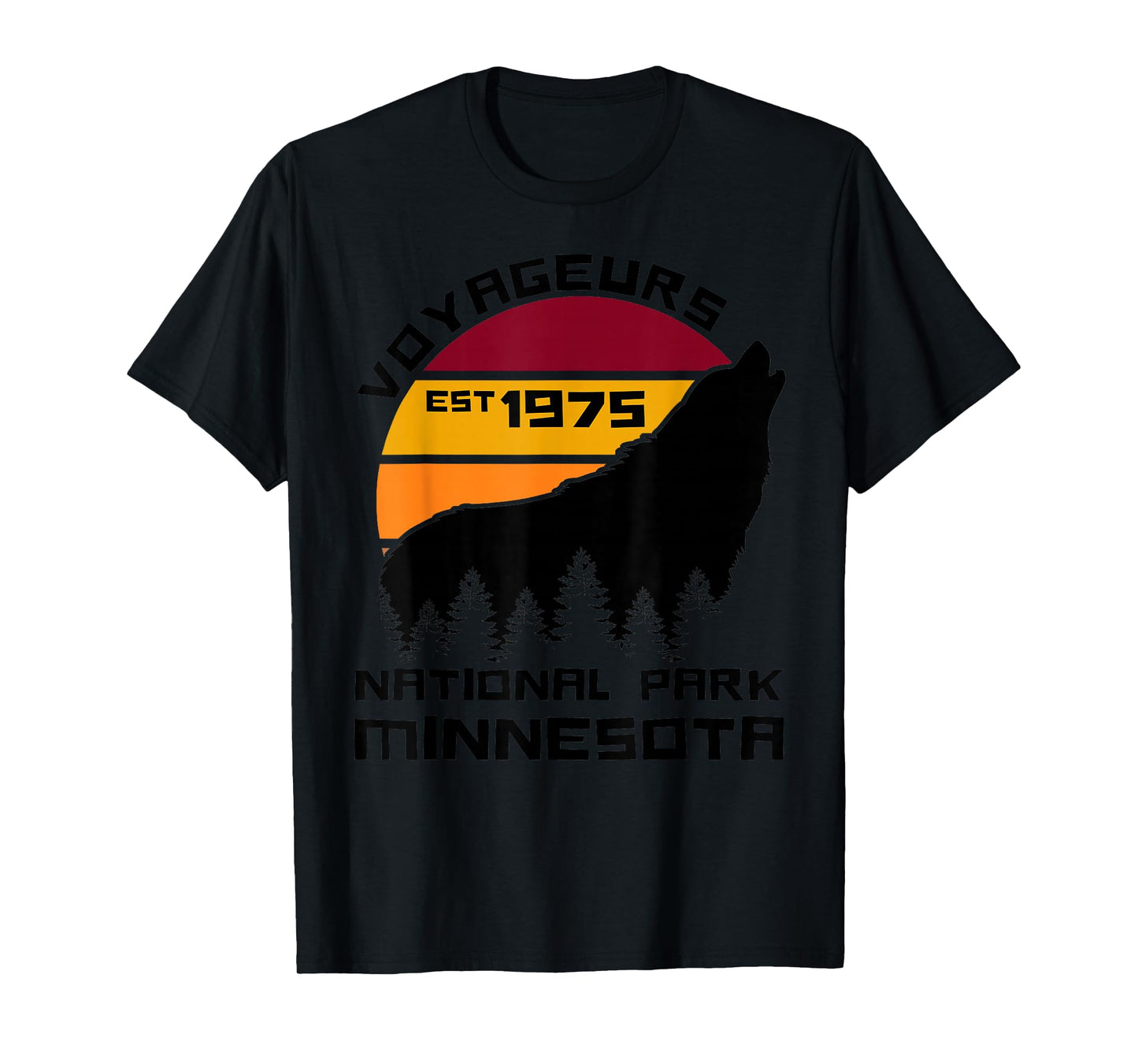 Voyageurs National Park Minnesota Wolf Nature Outdoors T-Shirt