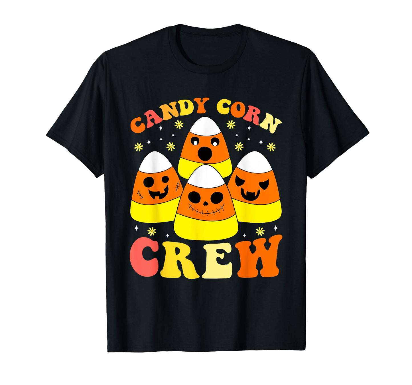 Candy Corn Crew Halloween Costume Men Women Friends T-Shirt