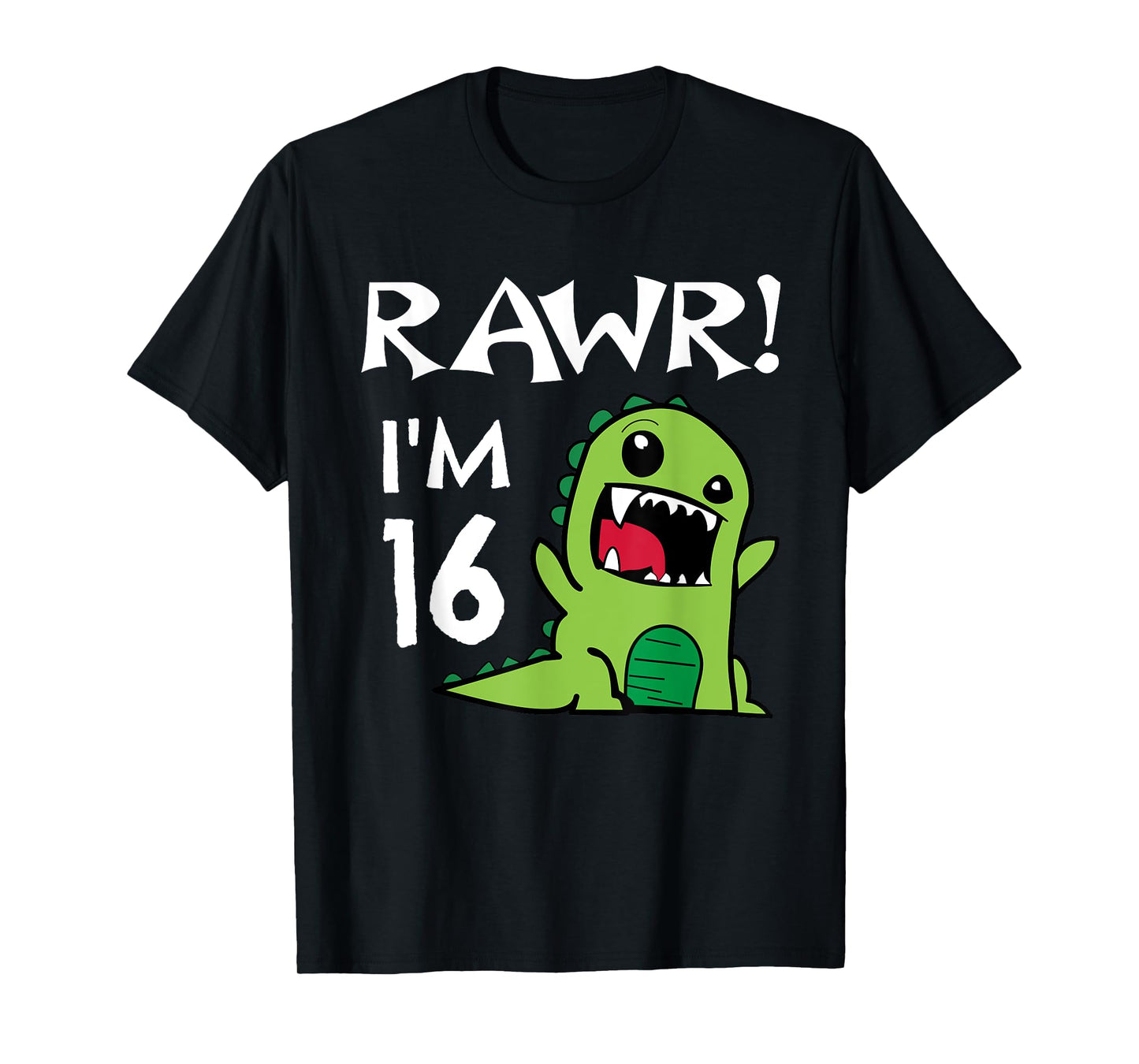 16th Birthday T-Shirt - Sweet 16 Year Old Dinosaur Shirt T-Shirt