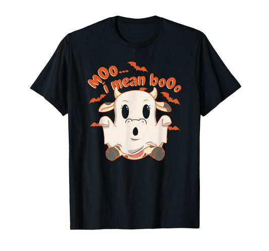 Halloween Moo Cow Dressed as a Ghost T-Shirt