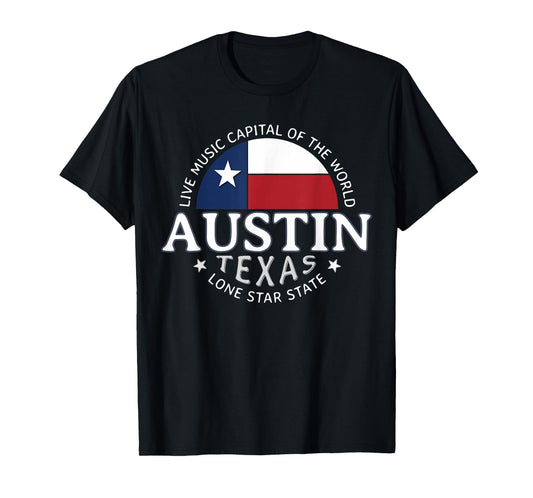 Austin Texas The Live Music Capital of the World Souvenir T-Shirt