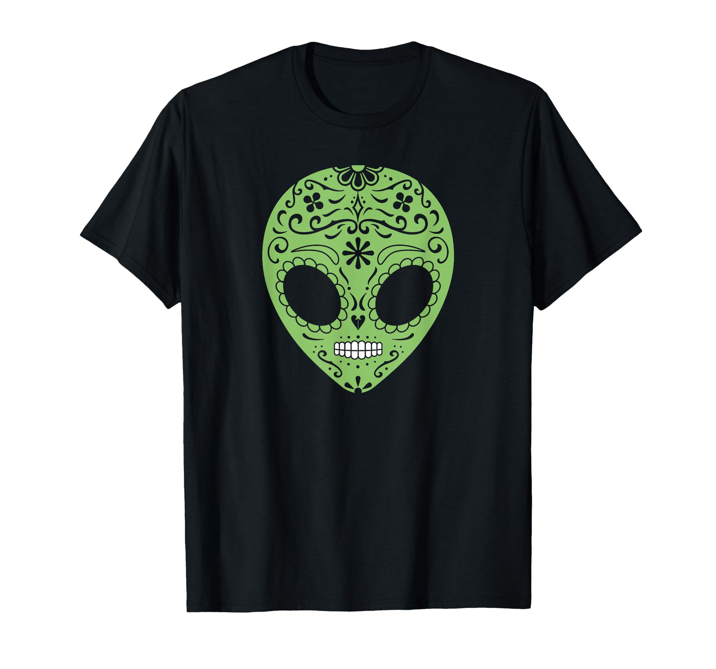 Day of the Dead Sugar Skull Alien T-Shirt