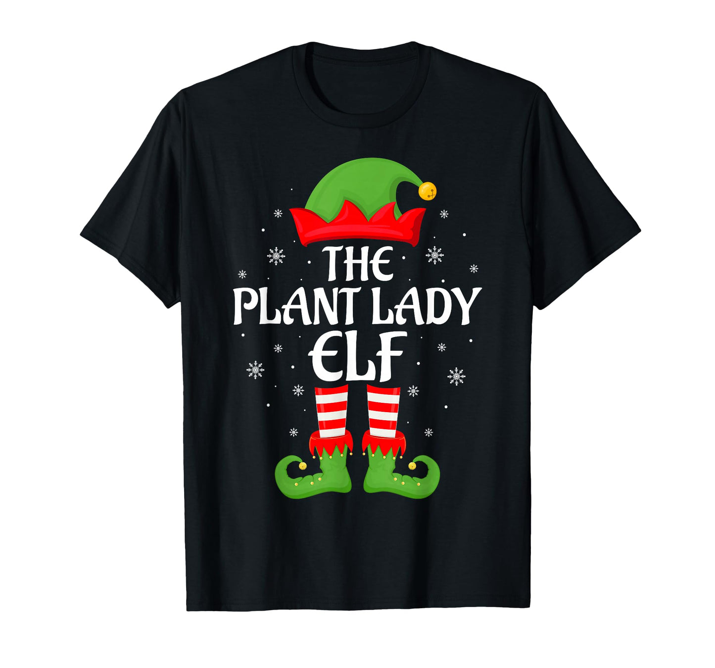Plant Lady Elf Xmas Family Matching Elf Squad Christmas T-Shirt