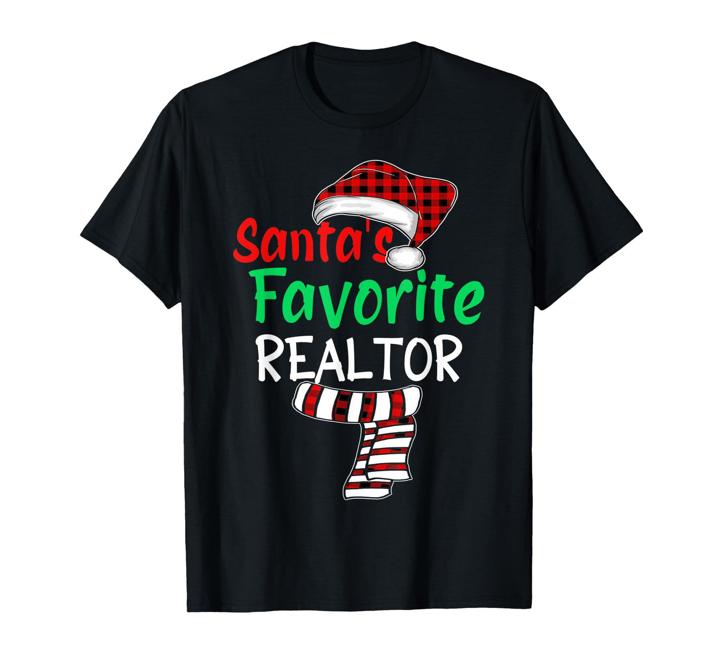 Christmas Pajama Santa Claus Shirt, Santa's Favorite Realtor T-Shirt