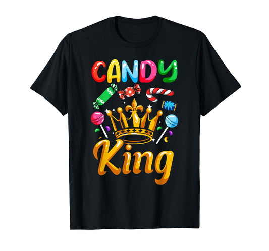 Candy Addict Candy King Halloween Candy Lollipop Sweets T-Shirt
