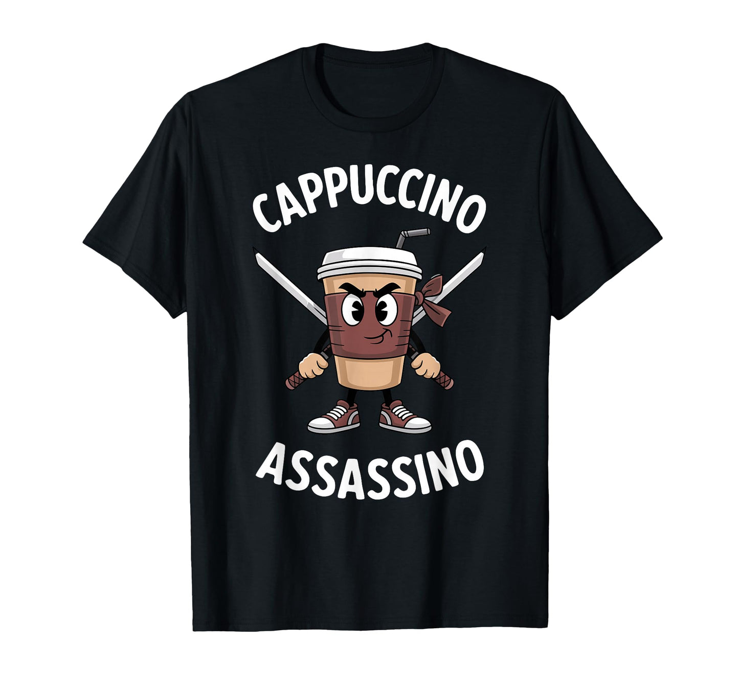 Kids Meme Italian Brainrot Cappuccino Assassino Funny Coffee T-Shirt