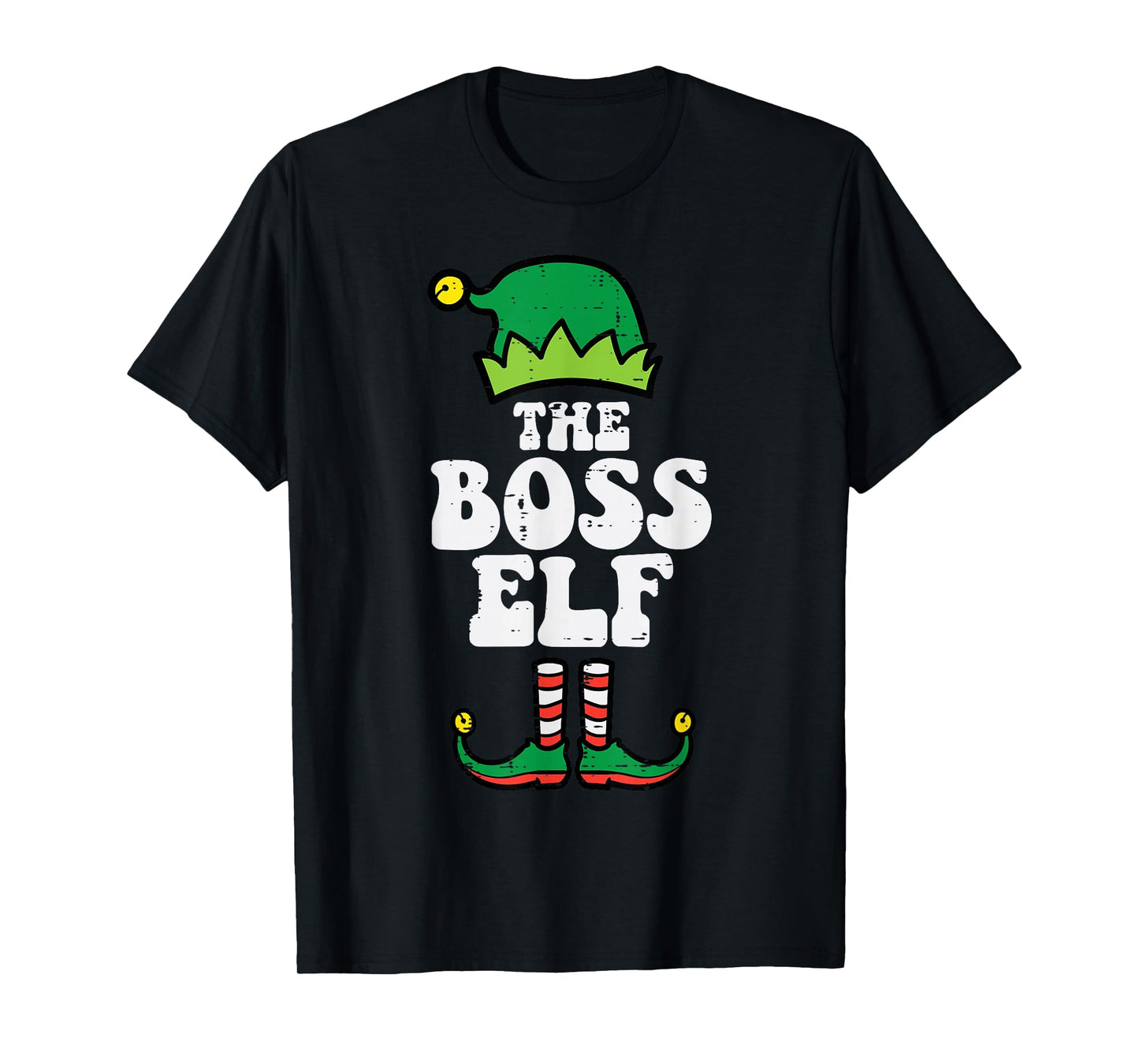 Christmas Boss Elf Xmas Family Group Matching Men Women Kids T-Shirt