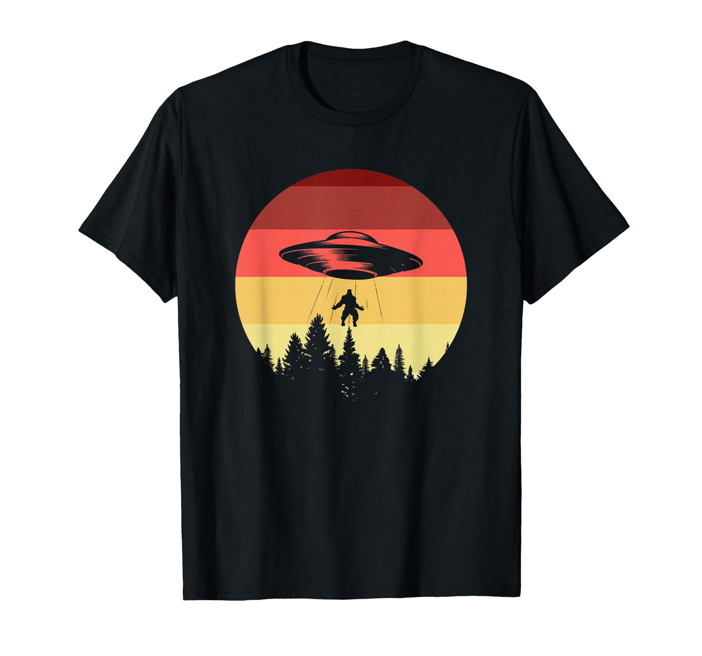 Bigfoot Abducted by Alien UFO Shirt Vintage Bigfoot Alien T-Shirt