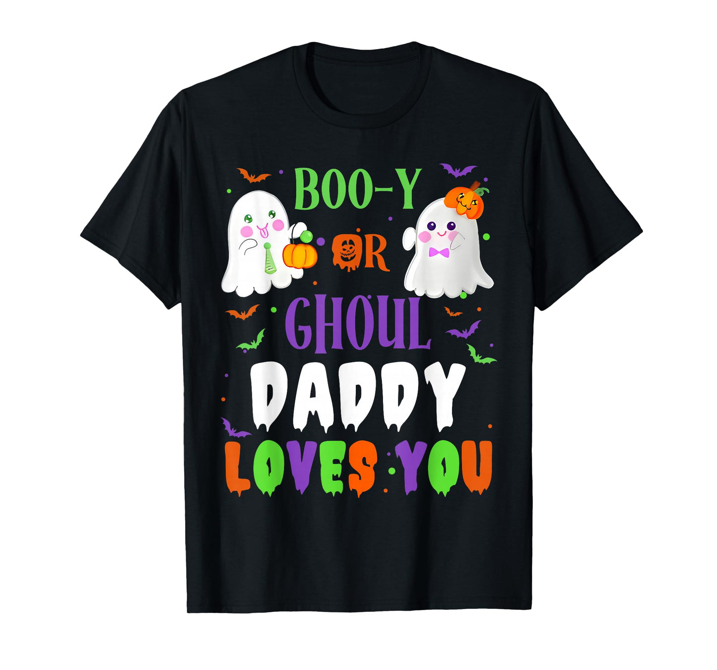 Boo-y Or Ghoul Daddy Loves You Boo Halloween Baby Gender T-Shirt