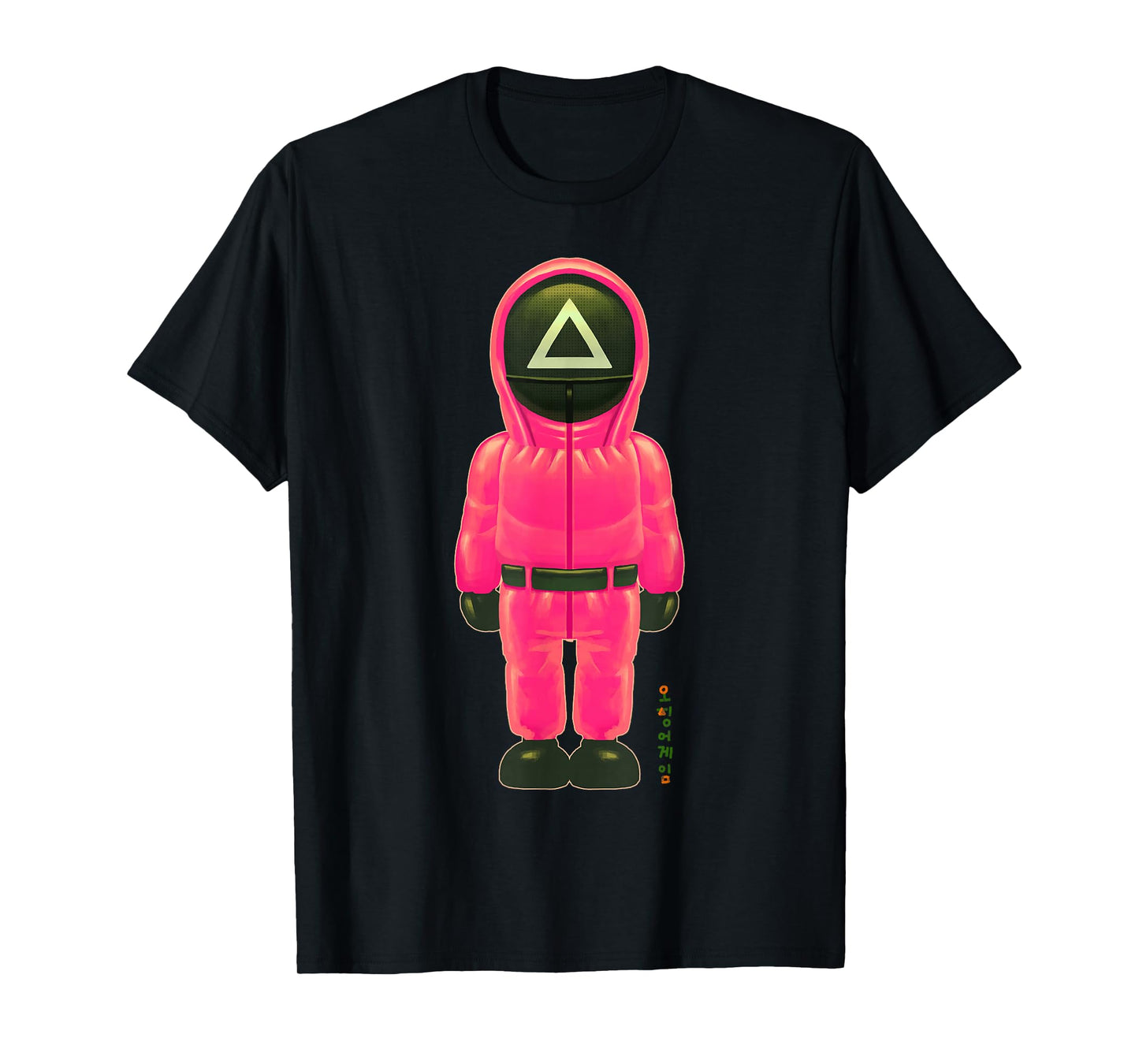 Squid Game The Pink Soldier Full Body Chibi Chest Portrait T-Shirt