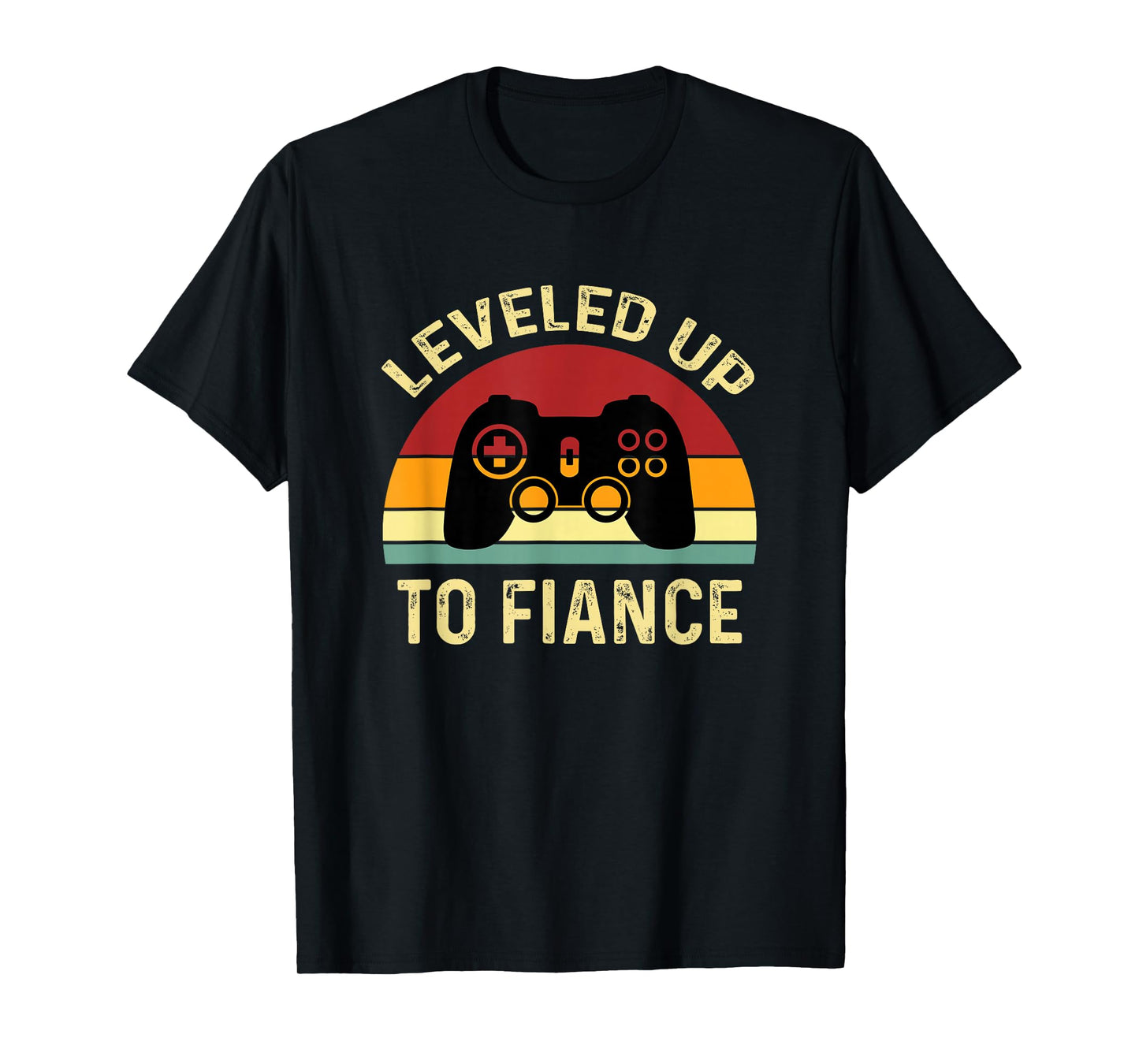 Leveled Up To Fiance Just Engaged Newly Engaged Couple T-Shirt