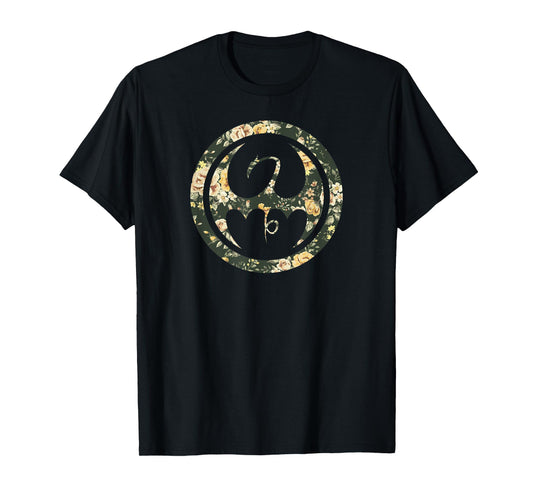 Marvel Iron Fist Retro Dragon Logo Floral Hawaiian T-Shirt T-Shirt