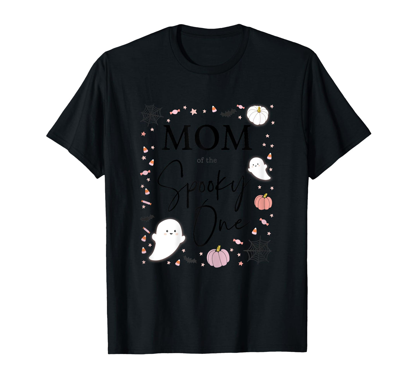 Mom of The Spooky One Girl First Birthday Pink Halloween T-Shirt