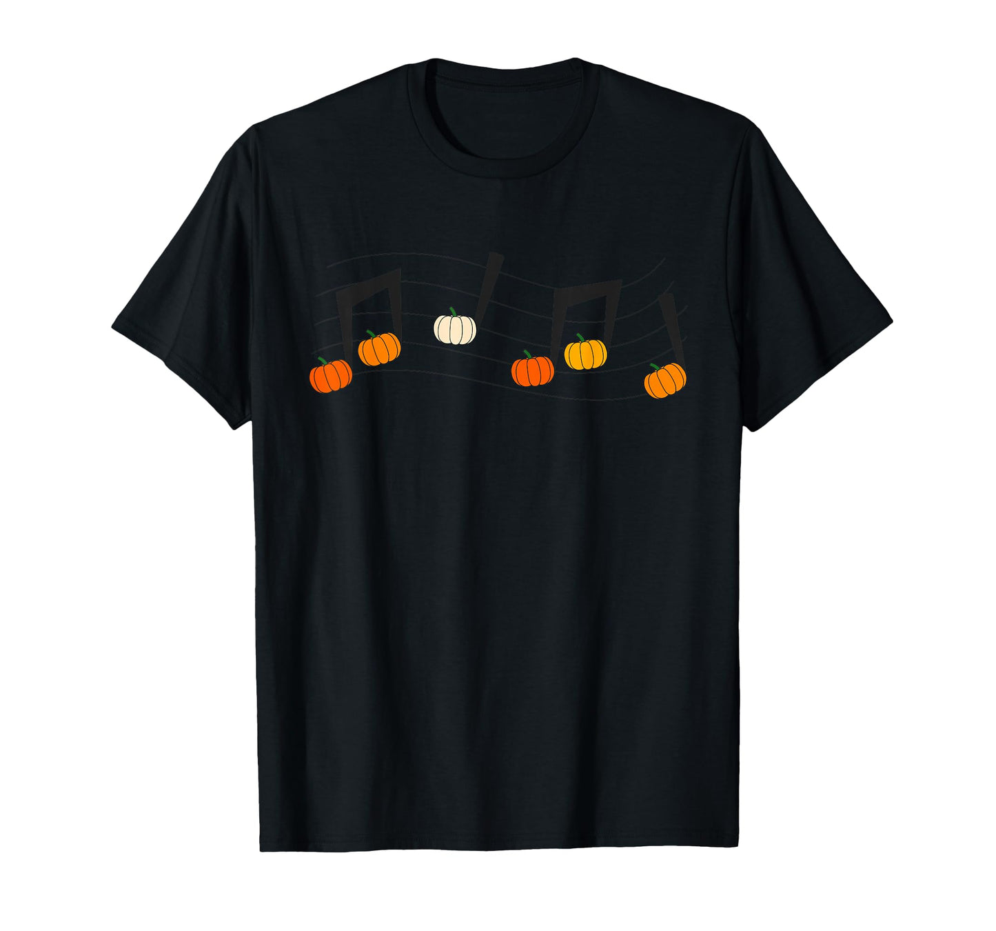 Music Note Pumpkin Fall Music Teacher Halloween Costume T-Shirt