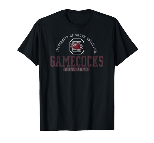 South Carolina Gamecocks Vintage 1801 Black Licensed T-Shirt