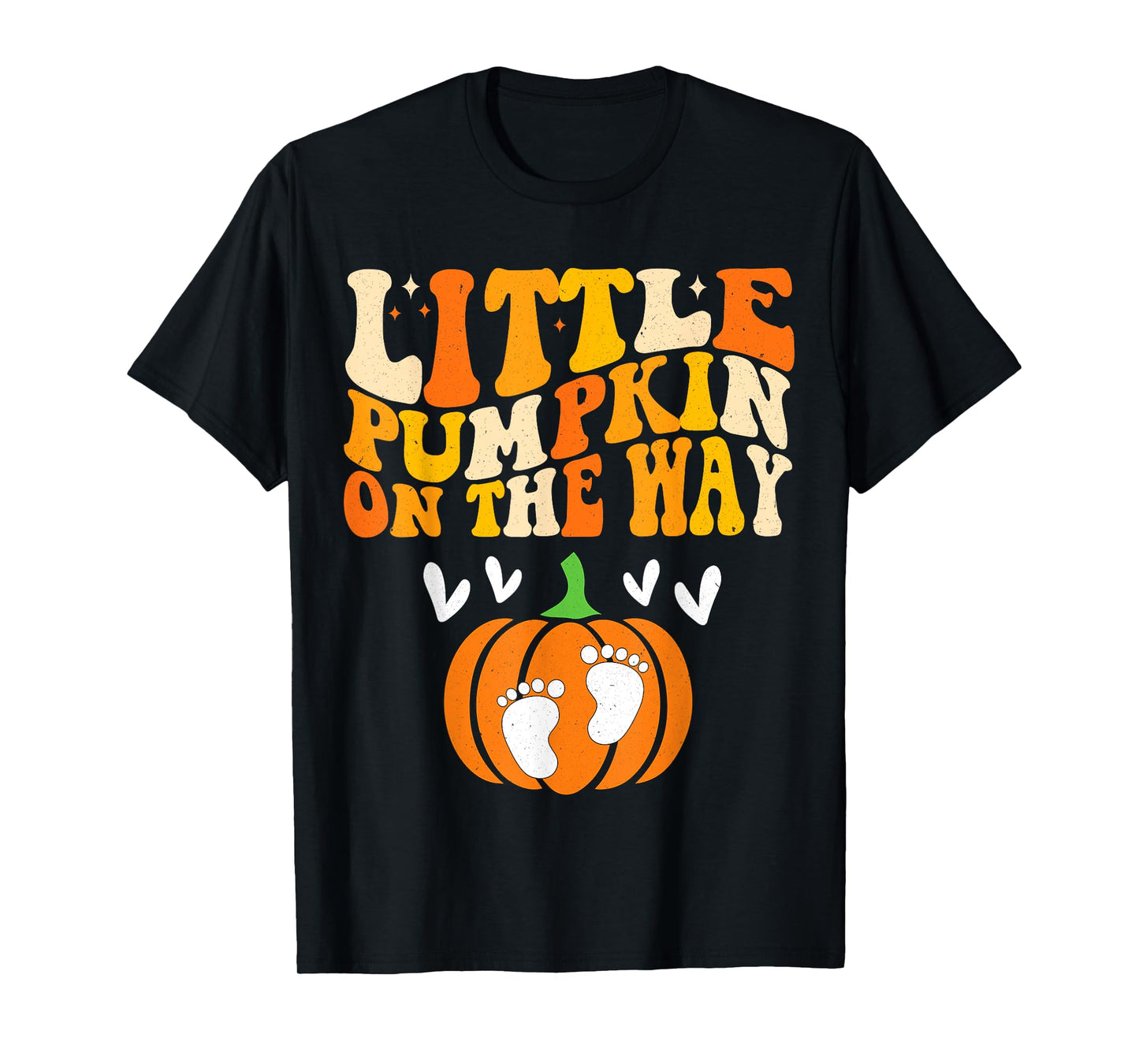 Little Pumpkin On The Way Halloween Pregnancy Announcement T-Shirt