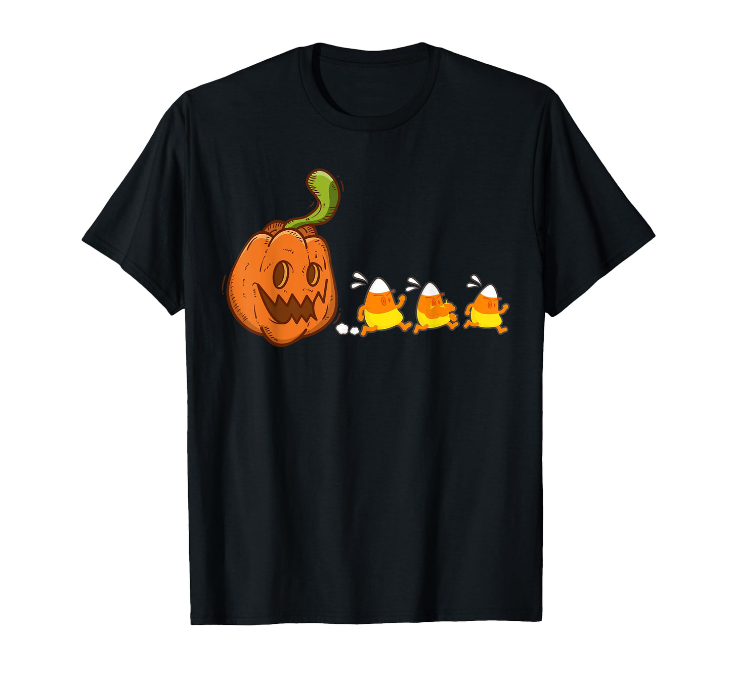 Pumpkin Ghost Eating Candy Corn Video Game Halloween 2020 T-Shirt