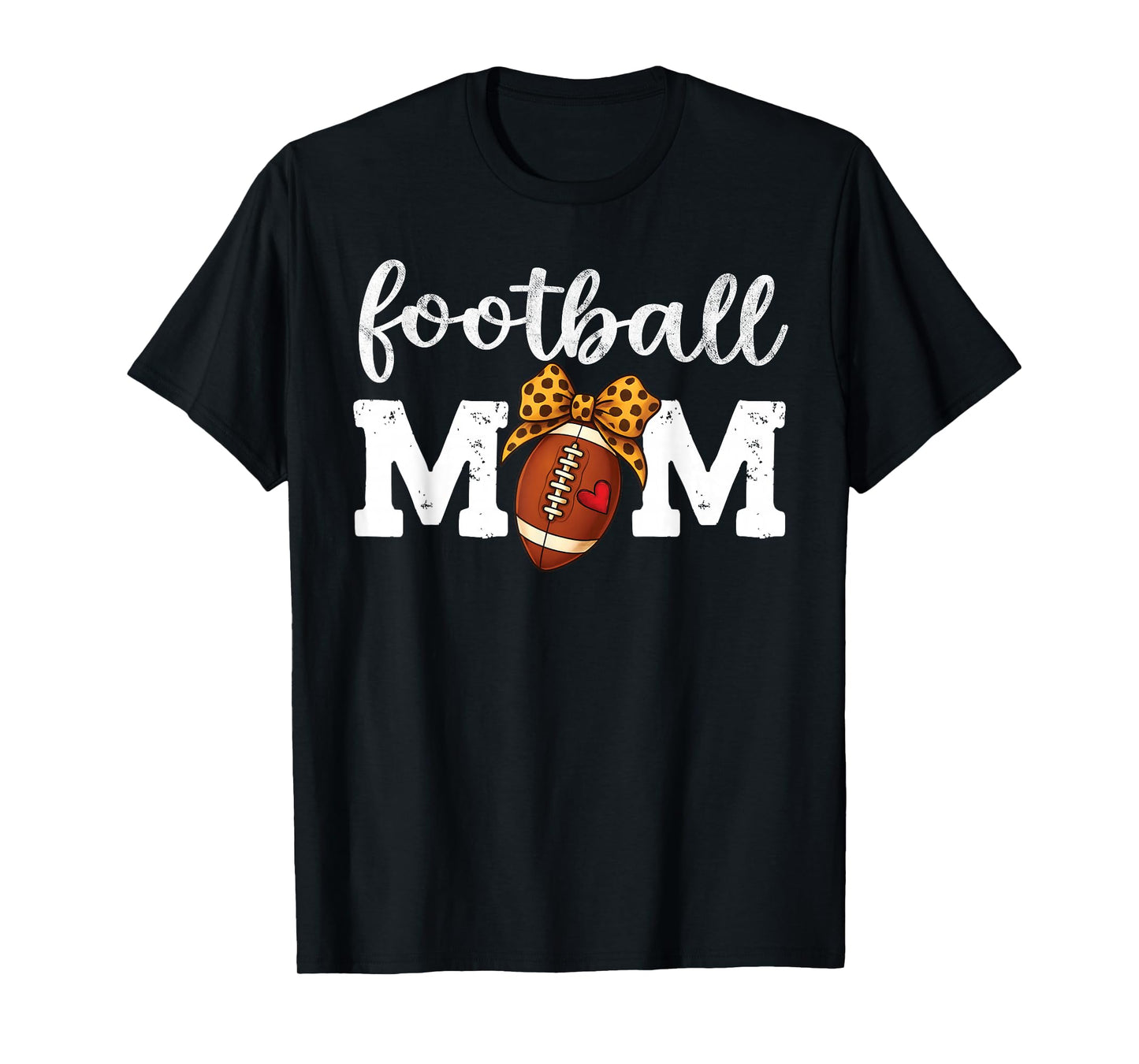 Louder & Prouder Vintage Proud Game Mama of Football Mom Bow T-Shirt
