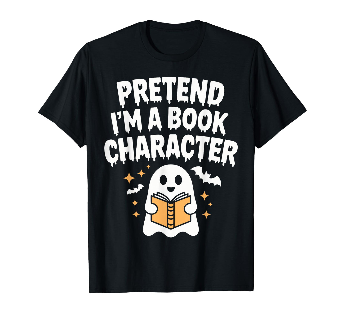 Pretend I'm A Book Character Costumes Kids Halloween Ghost T-Shirt