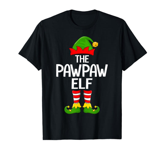 Pawpaw Elf Xmas Matching Family Elf Squad Christmas T-Shirt