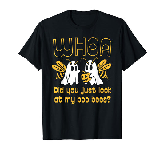 Cute Ghost Bee Pun Costume Tee Funny Boo Bees Halloween T-Shirt