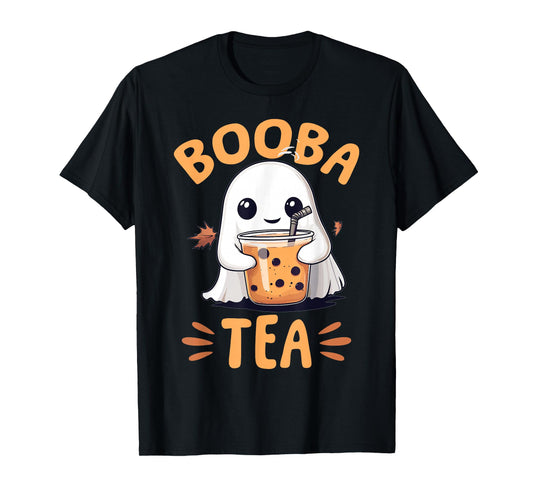 Funny Halloween Ghost Bubble Tea Booba Tea T-Shirt