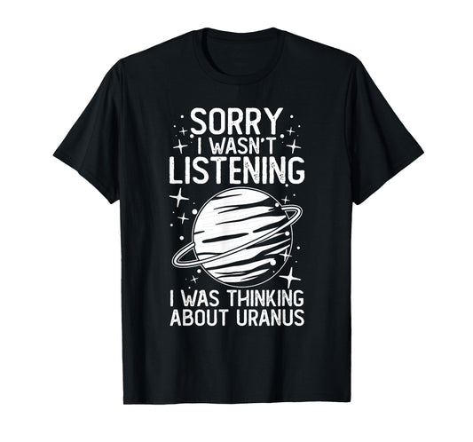 Uranus Planet Ring Solar System Gas Atmosphere Space T-Shirt