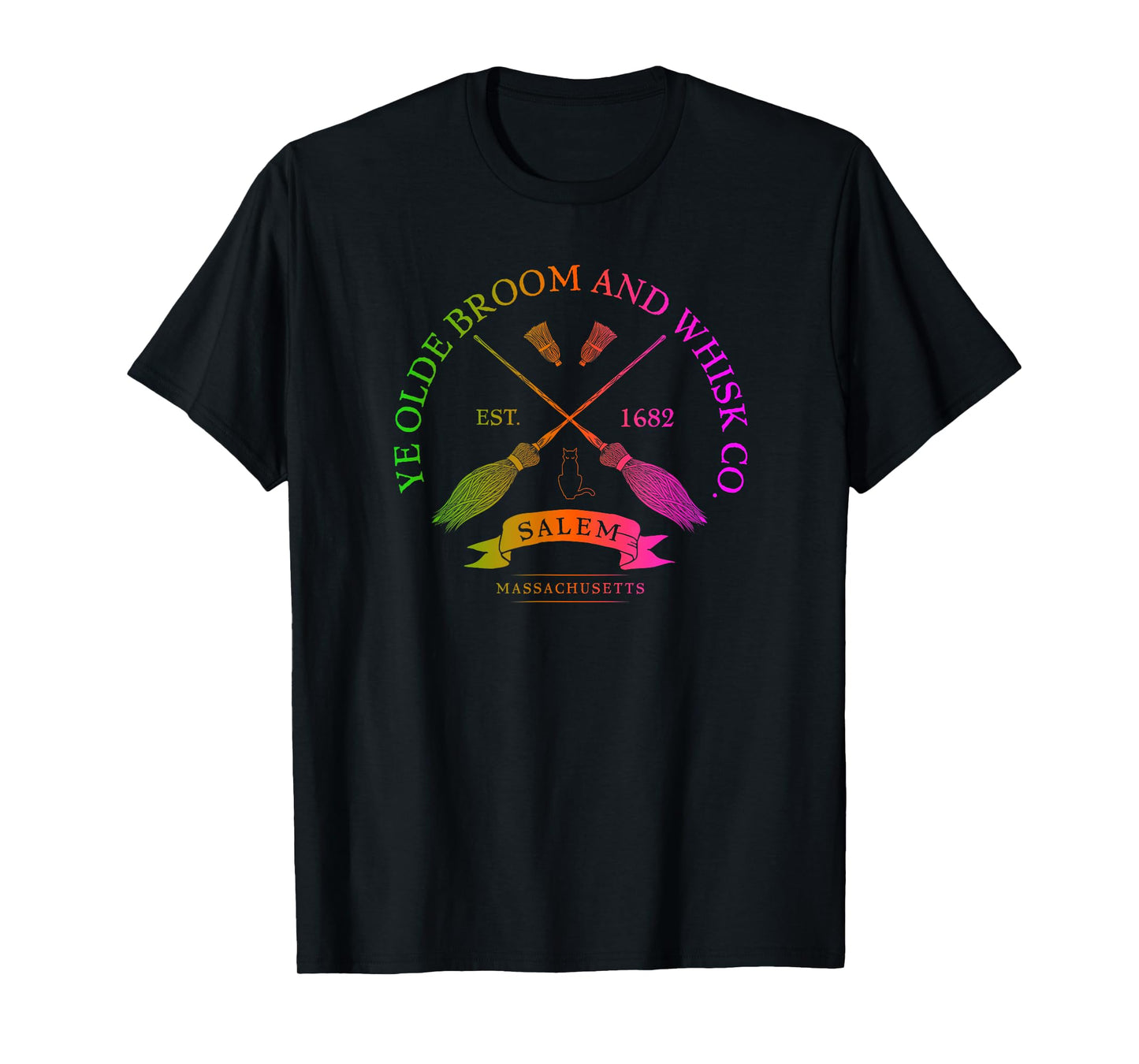 Ye Olde Broom Co - Salem Mass. Est. 1682 Halloween T-Shirt