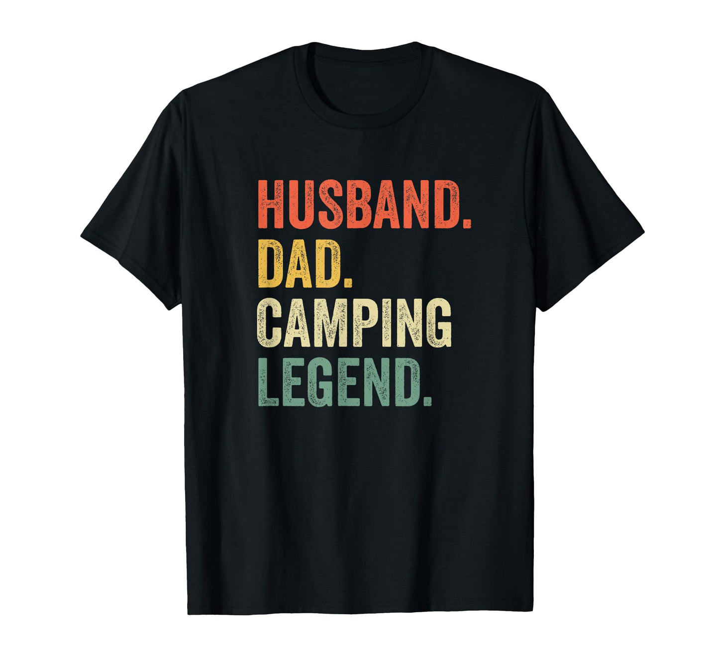 Funny Camper Husband Dad Camping Legend Vintage Father's Day T-Shirt