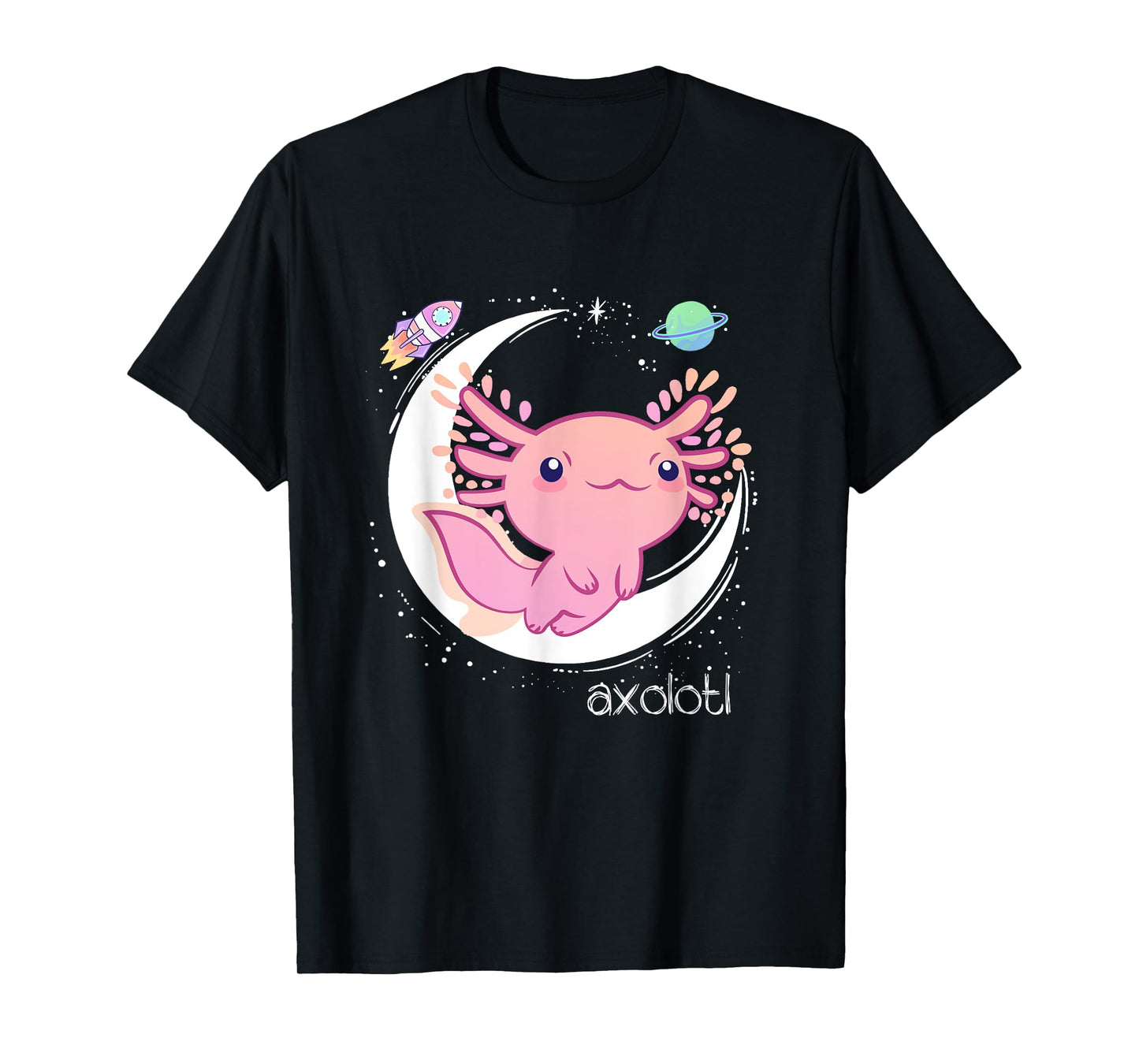 Space Axolotl Kawaii Shirt | Pastel Goth | Japan Anime Comic T-Shirt