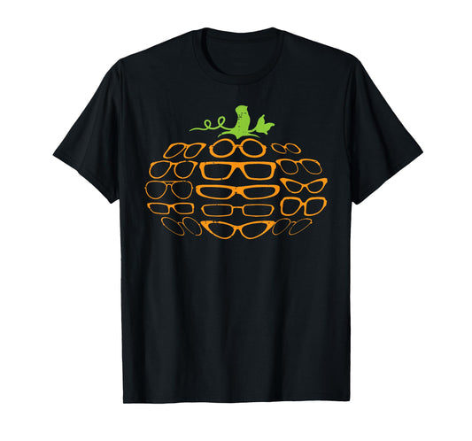 Halloween Optometry Glasses Pumpkin Optician Men Women Kids T-Shirt