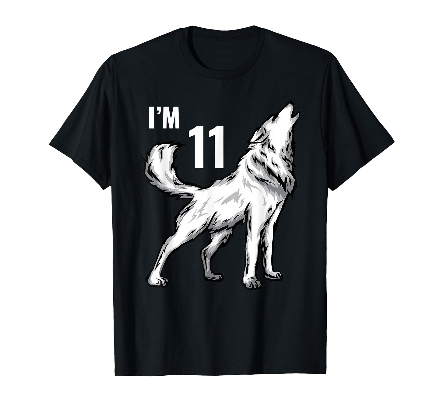 11th Birthday 11 Years Wolf Cub Howling Wolf Pack Wildlife T-Shirt