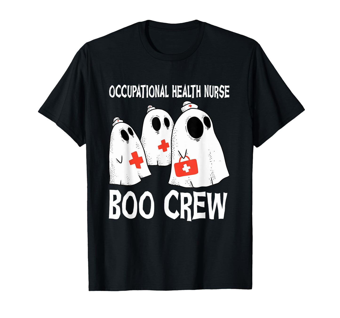 Spooky Occupational Health Nurse Boo Crew Halloween Costume T-Shirt