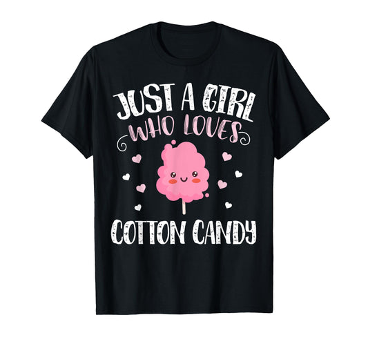 Just A Girl Who Loves Cotton Candy - Funny Cotton Candy T-Shirt
